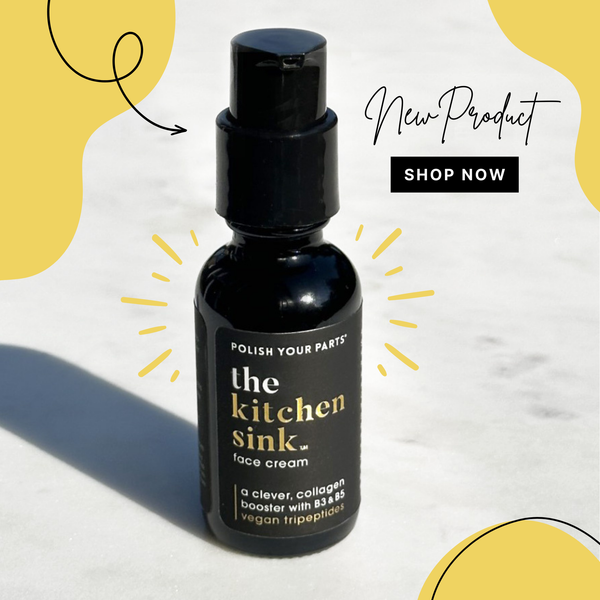 The Kitchen Sink Face Cream by Polish Your Parts – aloe-based collagen-boosting moisturizer for sensitive skin