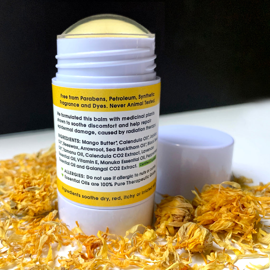 Botanical Burn Balm | Clean Ingredients | Back of Twist Tube | Polish Your Parts