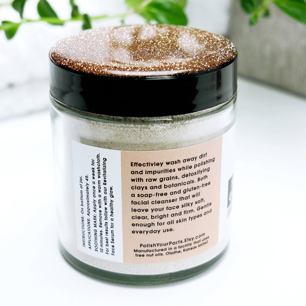 Natural Facial Cleansing Grains | Vegan and Gluten-free | Facial Exfoliator | Polish Your Parts